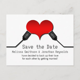 Faire-part Carte postale de sauvegarde de date de connexion d