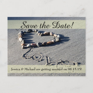 Faire-part Carte postale de sauvegarde de date de l'amour de 