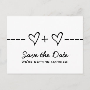 Faire-part Carte postale de sauvegarde de date de l'équation 