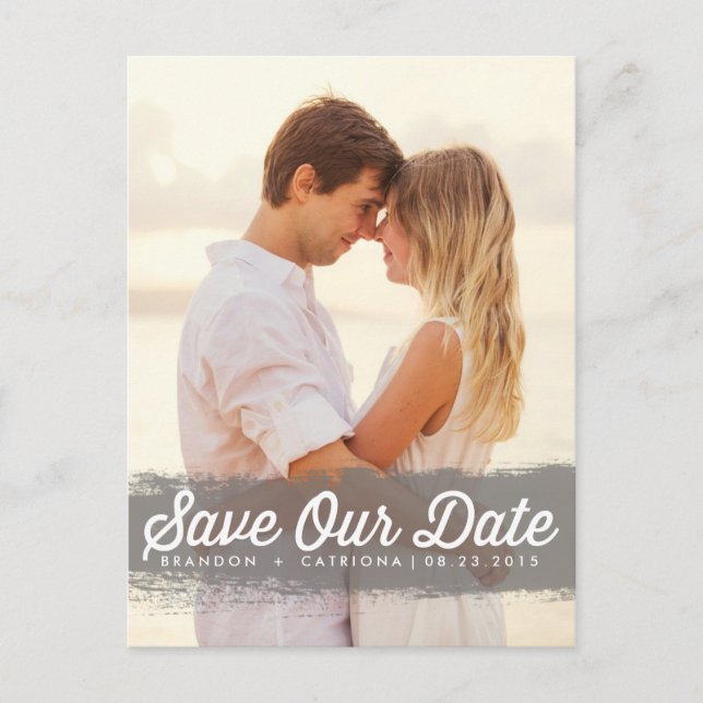 FAIRE-PART CARTE POSTALE DE SAUVEGARDE DE DATE DE PEINTURE À  (Devant)