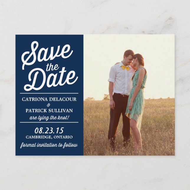 Faire-part Carte postale de sauvegarde de date de photo de sc (Devant)