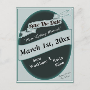 Faire-part Carte Postale de sauvegarde de la date