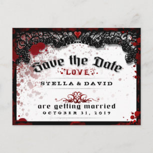 Faire-part Carte postale de sauvegarde Halloween éclaboussure