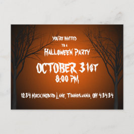 Faire-part Carte postale d'invitation de Halloween