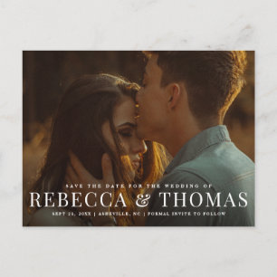 Faire-part Carte postale d'invitation de mariage avec photo s