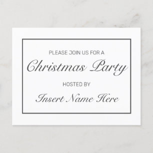 Faire-part Carte postale d'invitation pour une fête de Noël m
