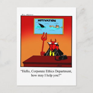 Faire-part Carte postale drôle d'humour de bureau