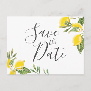 Faire-part Carte postale élégante de date de sauvegarde de ci