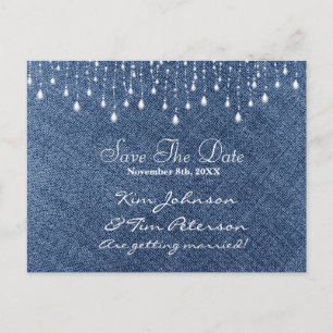 Faire-part Carte postale Enregistrer la date Glam Country Den