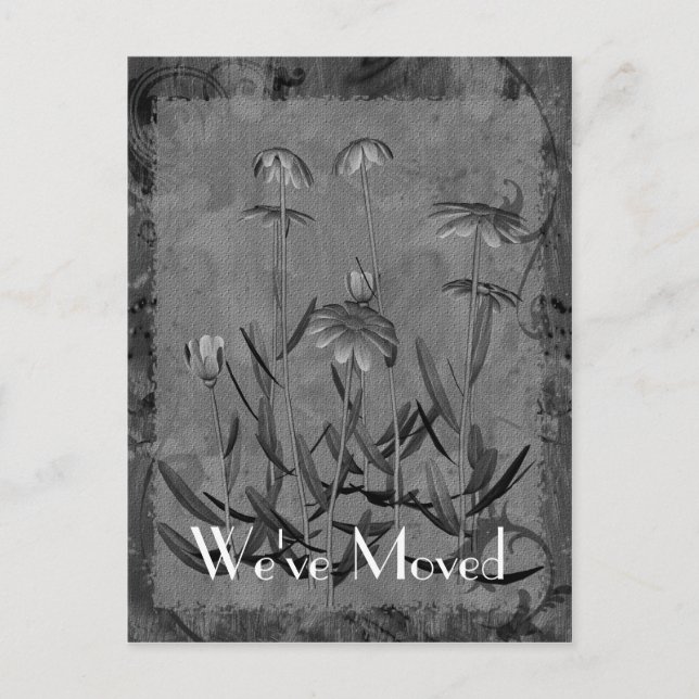 Faire-part Carte postale florale de nouvelle adresse Daisy Ar (Devant)