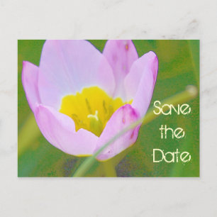 Faire-part carte postale florale de sauvegarde de la date