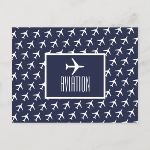 Faire-part Carte postale Funky Plane Pilot Aviation