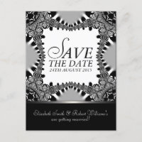 Carte postale gothique batik argent noir pour anno