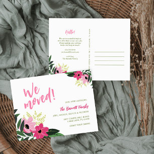 Faire-part Carte postale Nouvelle Adresse Fleur tropicale R