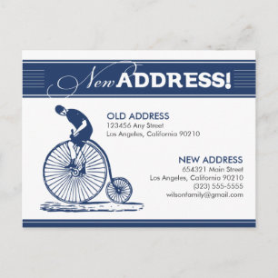 Faire-part CARTE POSTALE : Nouvelle adresse ! Vélo antique (m