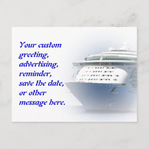 Faire-part Carte postale personnalisée de bateau de croisière