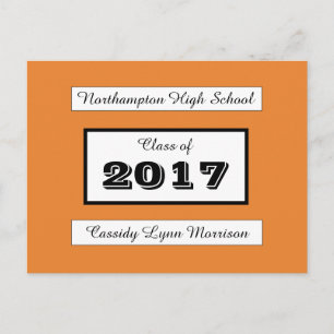 Faire-part Carte postale personnalisée pour remise de diplôme