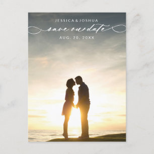 Faire-part Carte postale photo avec texte 'Sauver la date'