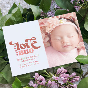 Faire-part Carte postale photo d'annonce de naissance Love