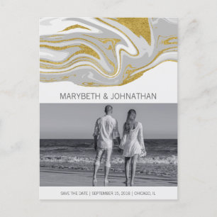 Faire-part Carte postale photo de sauvegarde de mariage en ma