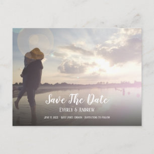 Faire-part Carte Postale Photo Enregistrez la Date