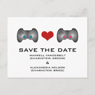 Faire-part Carte postale pour annoncer la date de votre maria