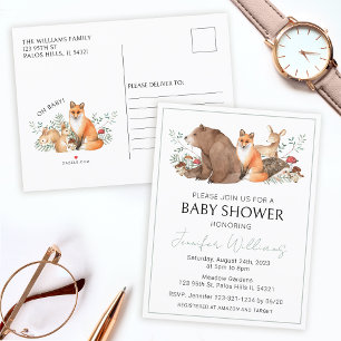 Faire-part Carte postale pour la fête de bébé garçon sur le t