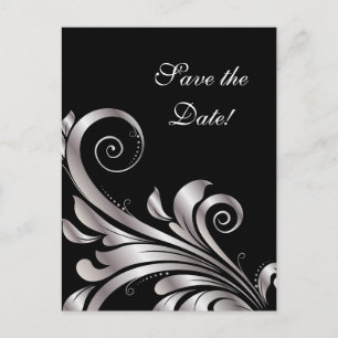 Faire-part Carte postale pour sauvegarder la date Feuille Noi