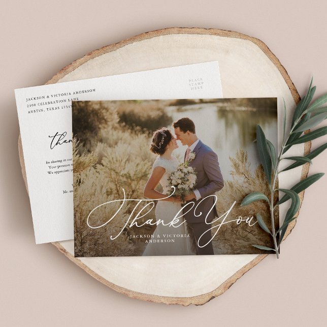 Faire-part Carte postale Romance Merci (Créateur téléchargé)