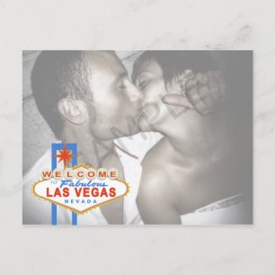 Faire-part Carte postale "Sauver la date" avec l'enseigne de 