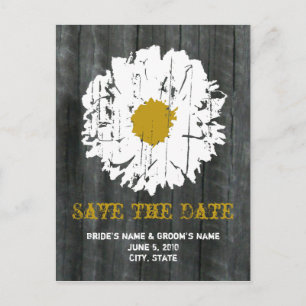 Faire-part Carte postale 'Save The Date' - Marguerite de gran