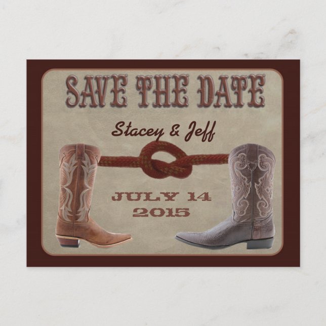 Faire-part Carte postale "save the date" sur le thème de l'Ou (Devant)