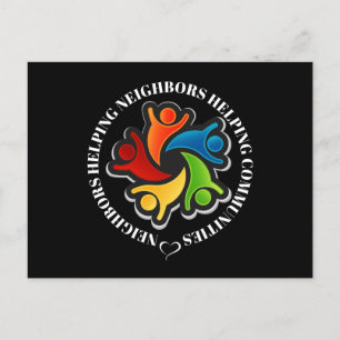 Faire-part Carte postale Unité de travail d'équipe communauta