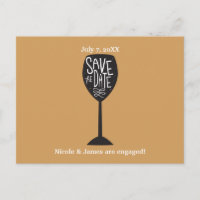 Carte postale VERRE À VIN ENREGISTRER LA DATE TOUT