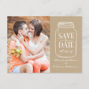 Faire-part Carte postale vintage chic pour annoncer la date d