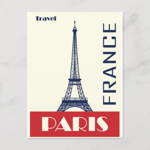 Faire-part Carte postale vintage Paris