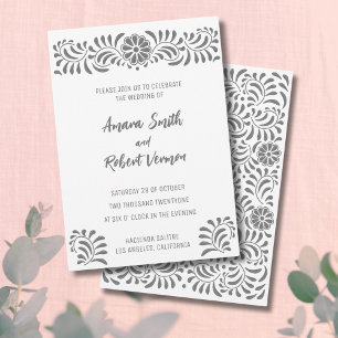 Faire-part Carton d'invitation de mariage en Talavera Mexicai