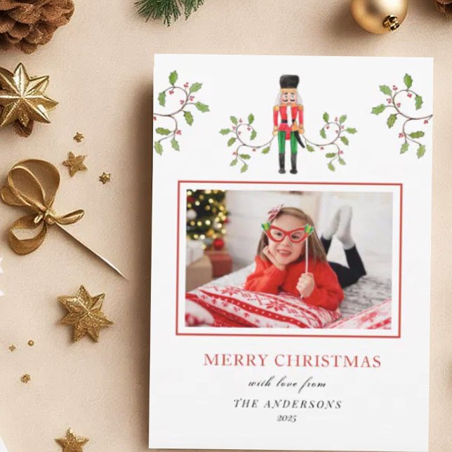 Faire-part Casse-noix Soldat et verdure de vacances Photo (Créateur téléchargé)