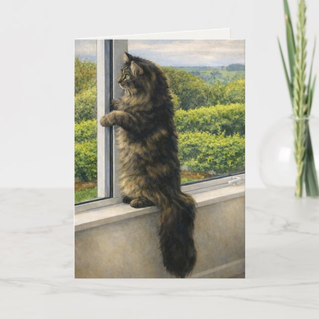 Faire-part Cat Sympathy Card – Gentle Pet Loss Support (Devant)