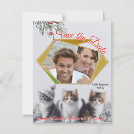 Faire-part Célébrations d'hiver dans la neige, avec Kittens