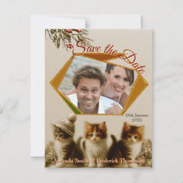 Faire-part Célébrations d'hiver dans la neige, avec Kittens