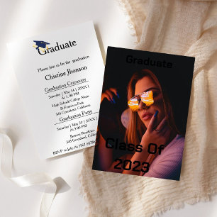 Faire-part Cérémonie de remise de diplômes de l'écriture mode