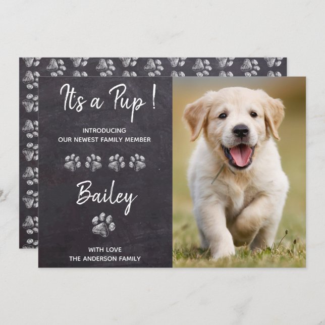 Faire-part C'est un Chien Chien Chien Chien Chien Chien Nouve (Devant / Derrière)