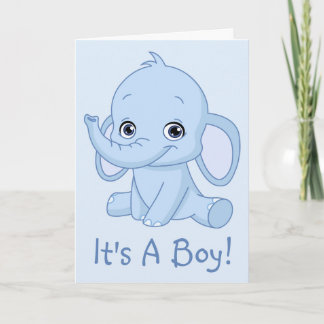 Faire-part C'est un petit éléphant bleu