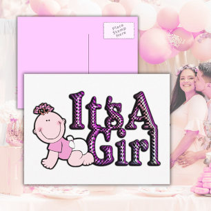 Faire-part C'est une carte postale d'annonce de naissance de 