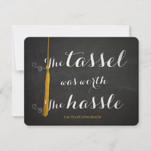 Faire-part Chalkboard & Tassel Classe de Graduation 2019