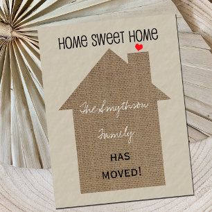 Faire-part Changement d'adresse Carte postale - Burlap House