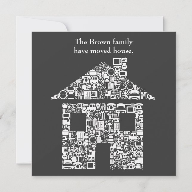 Faire-part Changement d'adresse de résidence Annonce de nouve (Devant)