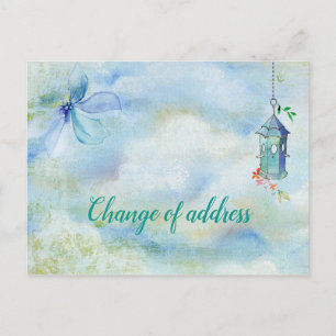 Faire-part Changement d'adresse la carte postale de Chambre
