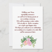 Changement de plans de mariage, avec pivoine rose